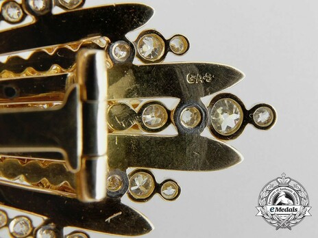 Order of the White Eagle, Type I, Civil Division, I Class Breast Star, with Diamonds Reverse Detail