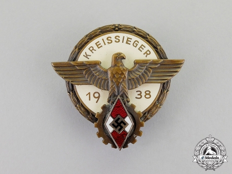 National Trade Competition Victors' Badge, Type II, in Bronze (1938) Obverse
