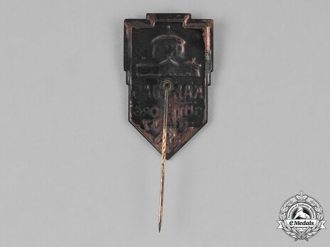National Socialist Workers’ Party (NSAP) Göteborg Rally Stick Pin Reverse