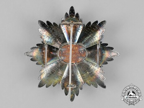 Order of San Marino, Type I, Military Division, Grand Cross Breast Star Reverse