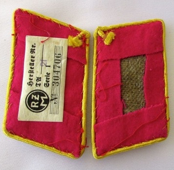 NSDAP Amtsleiter Type II Reich Level Collar Tabs Reverse
