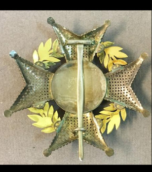 Royal and Military Order of Saint Ferdinand, IV Class Breast Star (1815-1856) Reverse