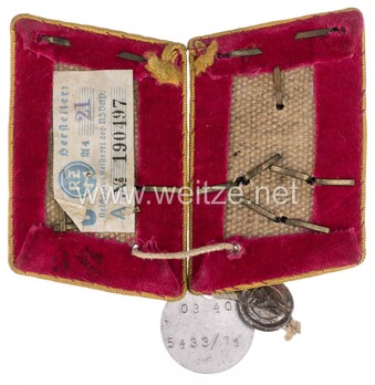 NSDAP Einsatzleiter Type IV Reich Level Collar Tabs Reverse
