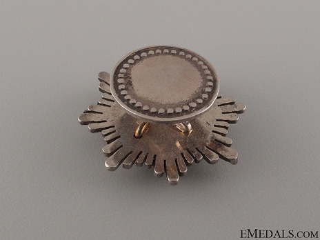 Miniature 2nd Class Cross Breast Star (white distinction) Reverse