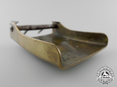 SA Enlisted Ranks Belt Buckle (with mobile swastika) (brass/silvered nickel version) Reverse