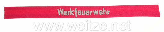 Firefighters Werkfeuerwehr Cuff Title Obverse