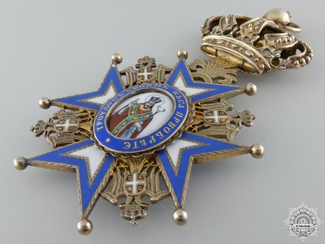 Order of Saint Sava, Type II, I Class Obverse