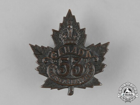 53rd Infantry Battalion Other Ranks Cap Badge Obverse