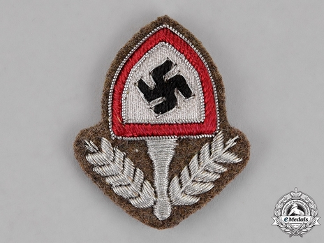 RAD Officer's Cloth Cap Insignia Obverse