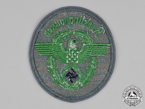 German National Police NCO/EM Ranks Sleeve Eagle (with location) Reverse