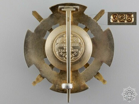 House Order of Hohenzollern, Type II, Military Division, I Class Honour Cross Reverse