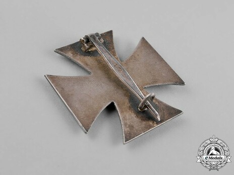 Iron Cross I Class, by P. Meybauer (late pin, marked) Reverse