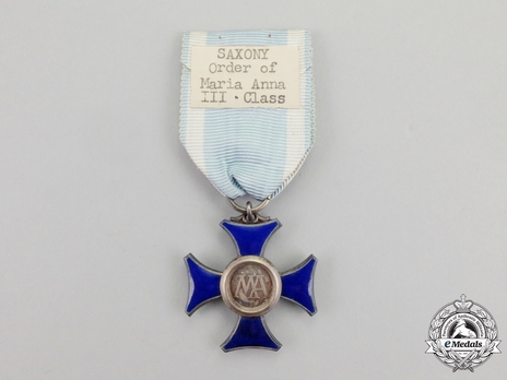 Order of Maria Anna, III Class Cross Reverse