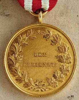 General Honour Decoration for Art, Science, Industry, and Agriculture, Type II, Gold Medal (in gold)