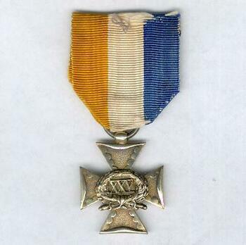 Long Service, Type II Cross (for 25 years) Obverse with Ribbon