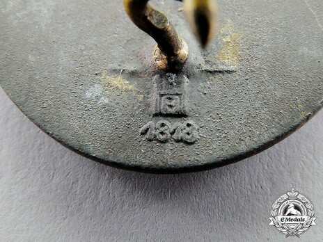 State Farmers' Group Baden Badge, Faithful Service Decoration for 25 years Reverse Detail