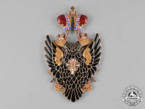 Order of the White Eagle, Type I, Civil Division, Badge (in Gold) Reverse