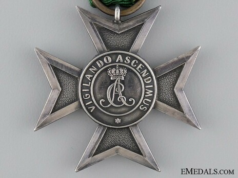 Order of the White Falcon, Type II, Civil Division, Silver Merit Cross (1878-1901 version) Obverse