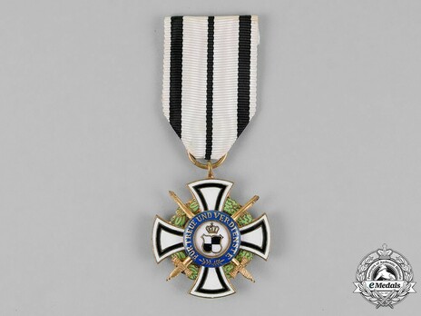 House Order of Hohenzollern, Type II, Military Division, II Class Honour Cross (in silver gilt) Obverse