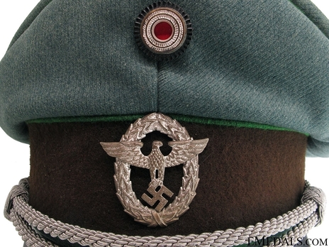 German National Police Officer's Visor Cap Insignia Detail