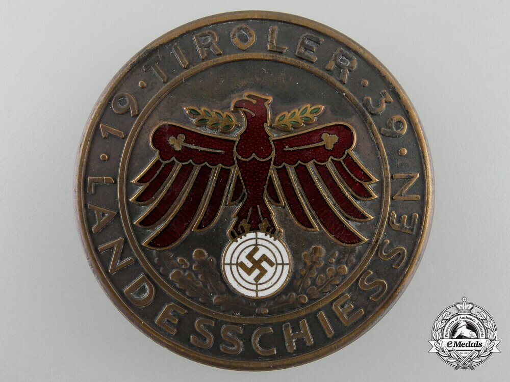 Tyrolean+marksmanship+gau+achievement+badge%2c+type+ii%2c+in+bronze+1