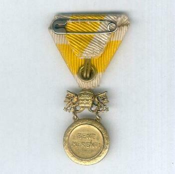 Miniature Bene Merenti (Type VII) Gold Medal Reverse