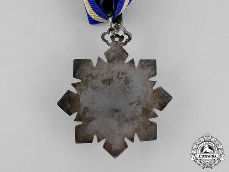 Order of the Double Dragon, Type II, V Class Badge Reverse