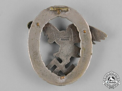 Observer Badge, by C. E. Juncker (in nickel silver) Reverse