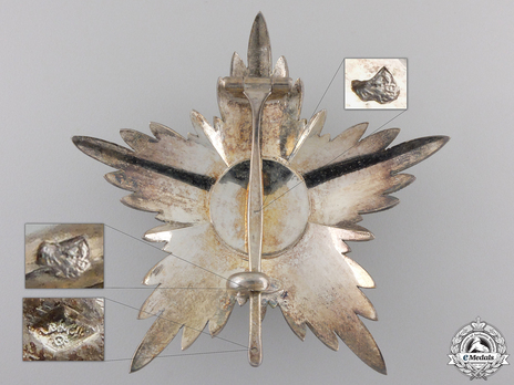 Order of Ouissan Alaouite,  Type II, I Class Grand Cordon Breast Star Reverse