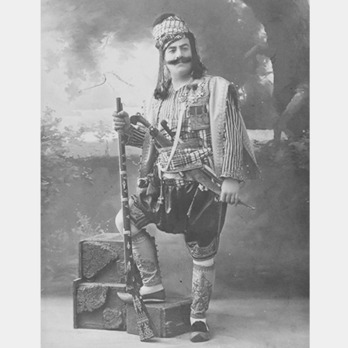 An Unidentified Turkish Soldier wearing the Order of Danilo I, and the Order of Osmania