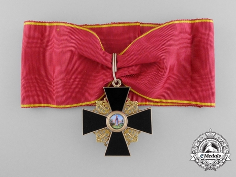 Order of St. Anne, Type II, Civil Division, II Class Cross (in black enamel) 