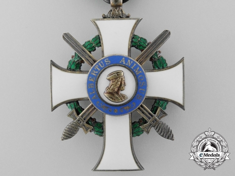 Albert Order, Type II, Military Division, I Class Knight (in silver gilt) Obverse
