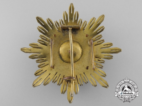 3rd Class Breast Star (white distinction) (with coat of arms of Castile and Leon, and Imperial Crown) Reverse