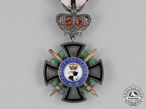 House Order of Hohenzollern, Type II, Military Division, III Class Honour Cross (with crown) Obverse