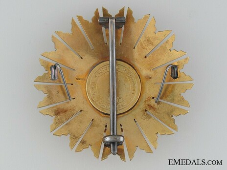 Grand Cross Breast Star (by Casa Nacional de la Modena) Reverse