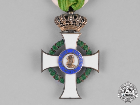 Albert Order, Type II, Civil Division, I Class Knight (with crown, in silver gilt) Obverse