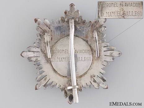 Breast Star (for Senior Officers) (D. Manuel Gallego) Reverse