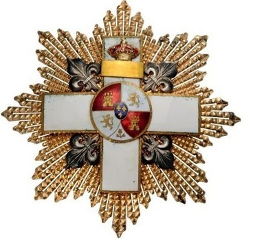 3rd Class Breast Star (white distinction) (with Fleur de Lys and Royal Crown) Obverse