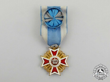 Order of the Romanian Crown, Type I, Civil Division, Knight's Cross Obverse