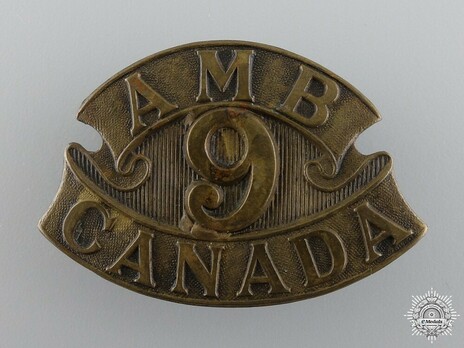 9th Field Ambulance Cap Badge Other Ranks Cap Badge Obverse