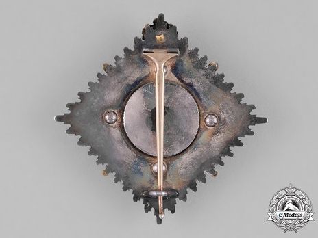 Order of the Red Eagle, Type V, Military Division, II Class Breast Star (with oak leaves) Reverse