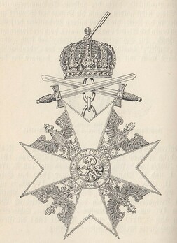Order of the Red Eagle, Type V, Military Division, Grand Cross (swords on ring) Obverse