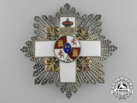2nd Class Breast Star (white distinction) (with Fleur de Lys and Royal Crown) (Silver and Silver gilt) Obverse