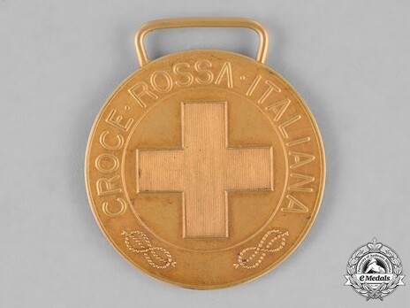 Italian Red Cross Medal of Merit, in Gold Obverse