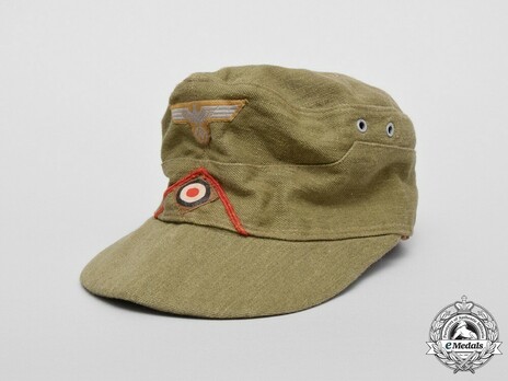 Afrikakorps Heer Artillery & Ordnance NCO/EM's Visored Field Cap with Soutache Profile