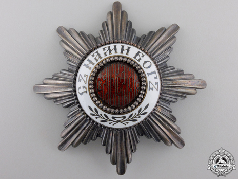 Order of St. Alexander, Type III, II Class Breast Star Obverse