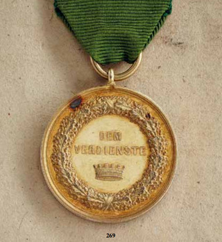 Decoration for Art and Science, II Class Gold Medal Reverse