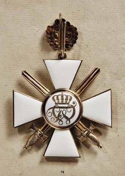 Order of the Red Eagle, Type V, Military Division, I Class Cross (with oak leaves, in silver gilt) Reverse