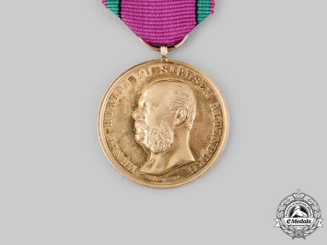 Saxe-Altenburg House Order Medals of Merit, Type III, Civil Division, in Gold Obverse