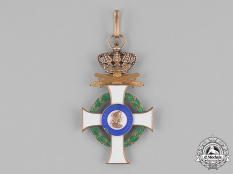 Albert Order, Type II, Military Division, I Class Commander (swords on ring) Obverse